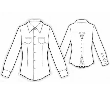 Digital pattern 7171 technical sketch