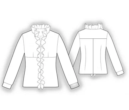 Digital pattern 7184 technical sketch