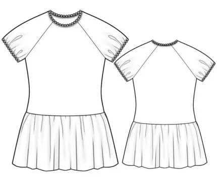 Digital pattern 7187 technical sketch