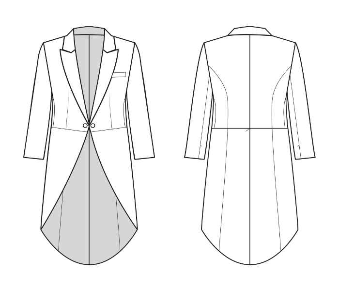 Minerva Tailcoat Pattern 6074 (700 x 600) Minerva Tailcoat Pattern 6074